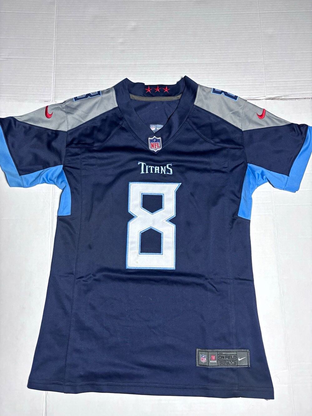 Nike Tennessee Titans Will Levis #8 NFL Football Jersey, L, Blue